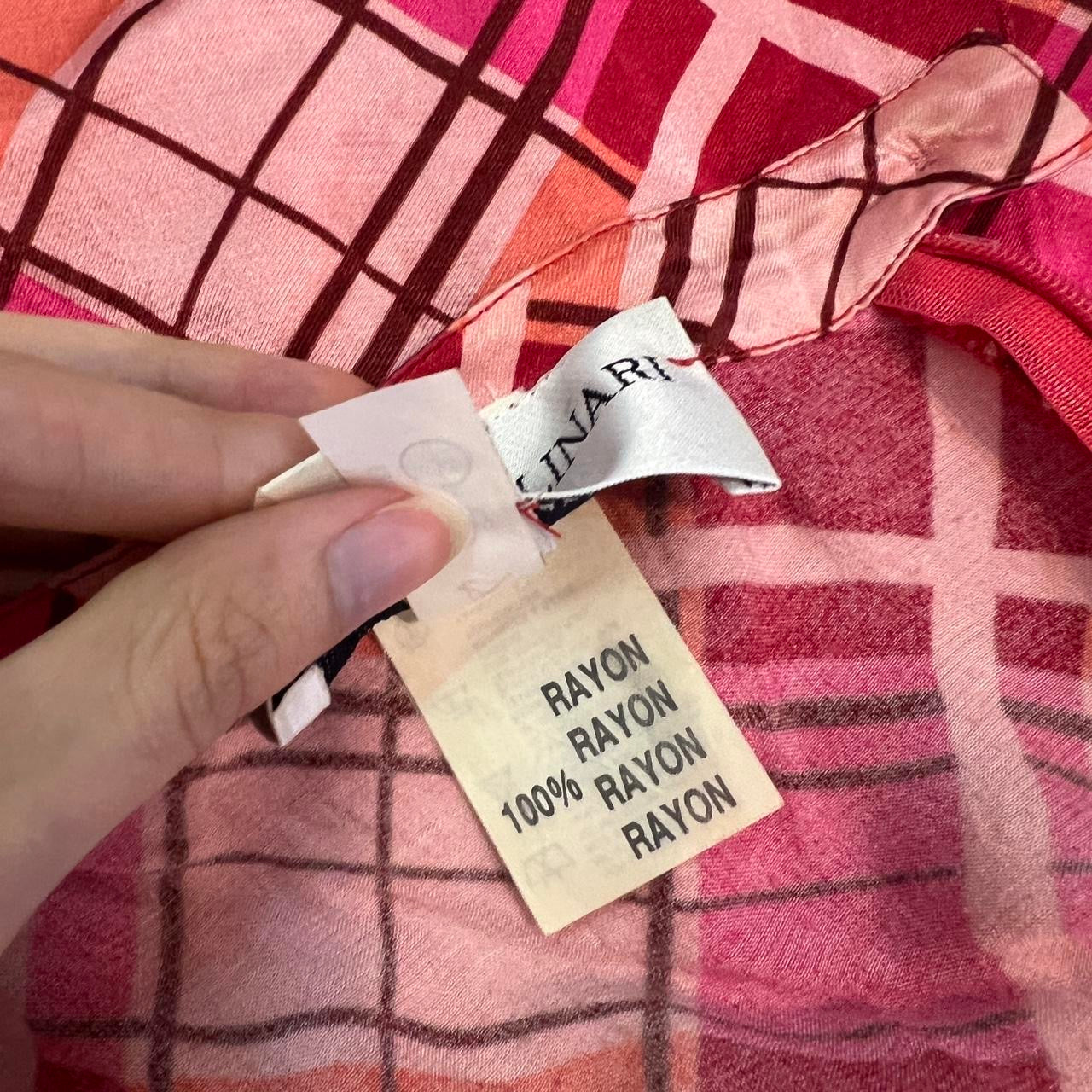 Anna Molinari of Blumarine Pink Plaid Printed Satin Midi Skirt - Outfit Repeater