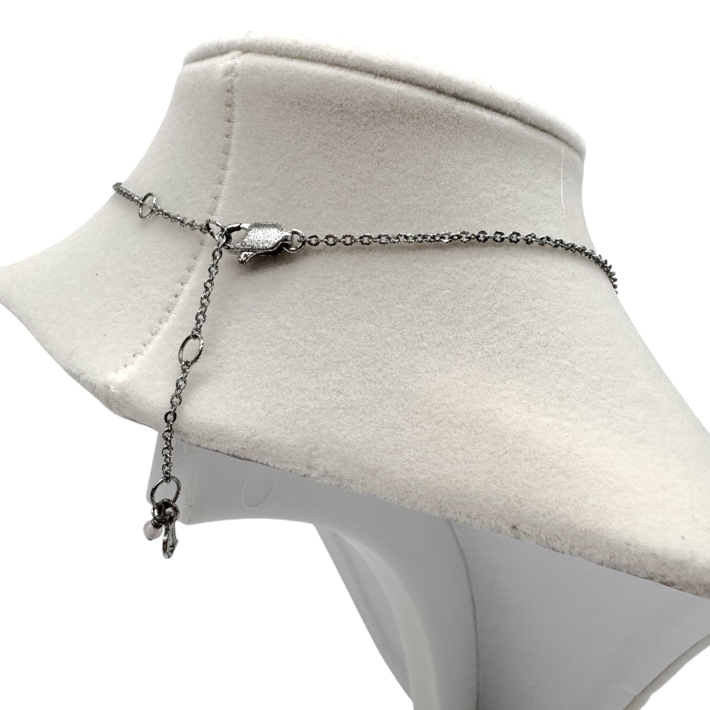 Christian Dior Silver Heart Charm Necklace