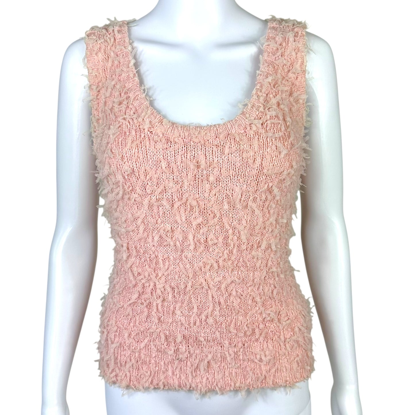 Dolce & Gabbana Pink Fuzzy Knit Tank