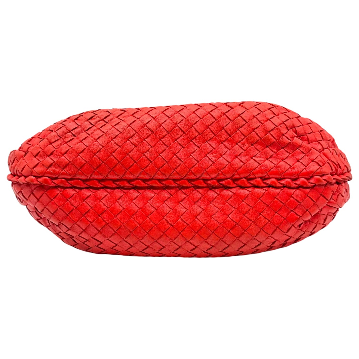 Bottega Veneta Orange Intrecciato Woven Hobo Bag