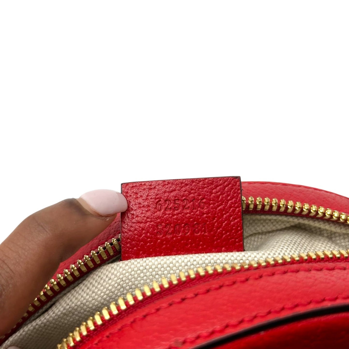Gucci Crossbody Bag GG Supreme Monogram Apple Red Leather