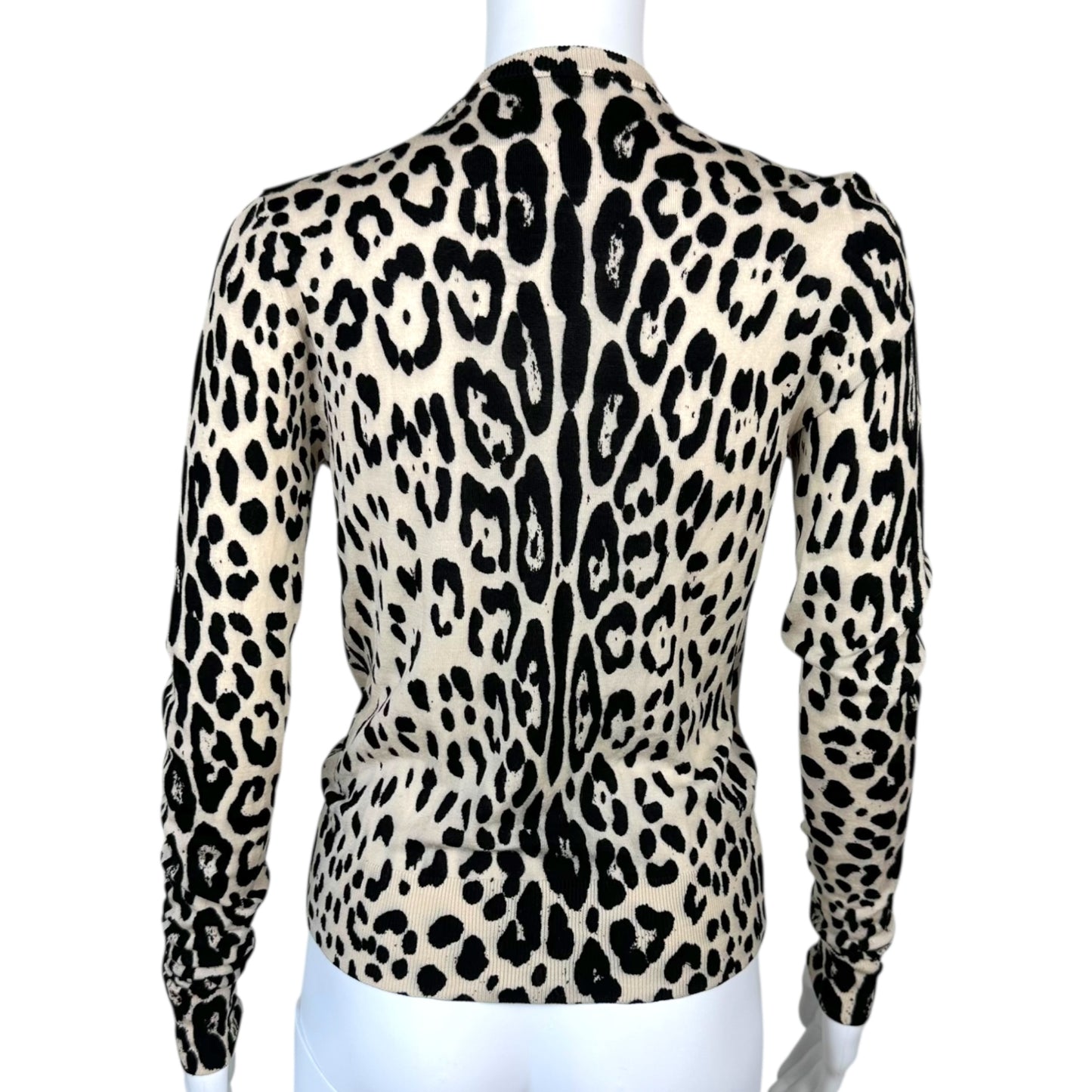 Dolce & Gabbana Leopard Print Wool Cardigan
