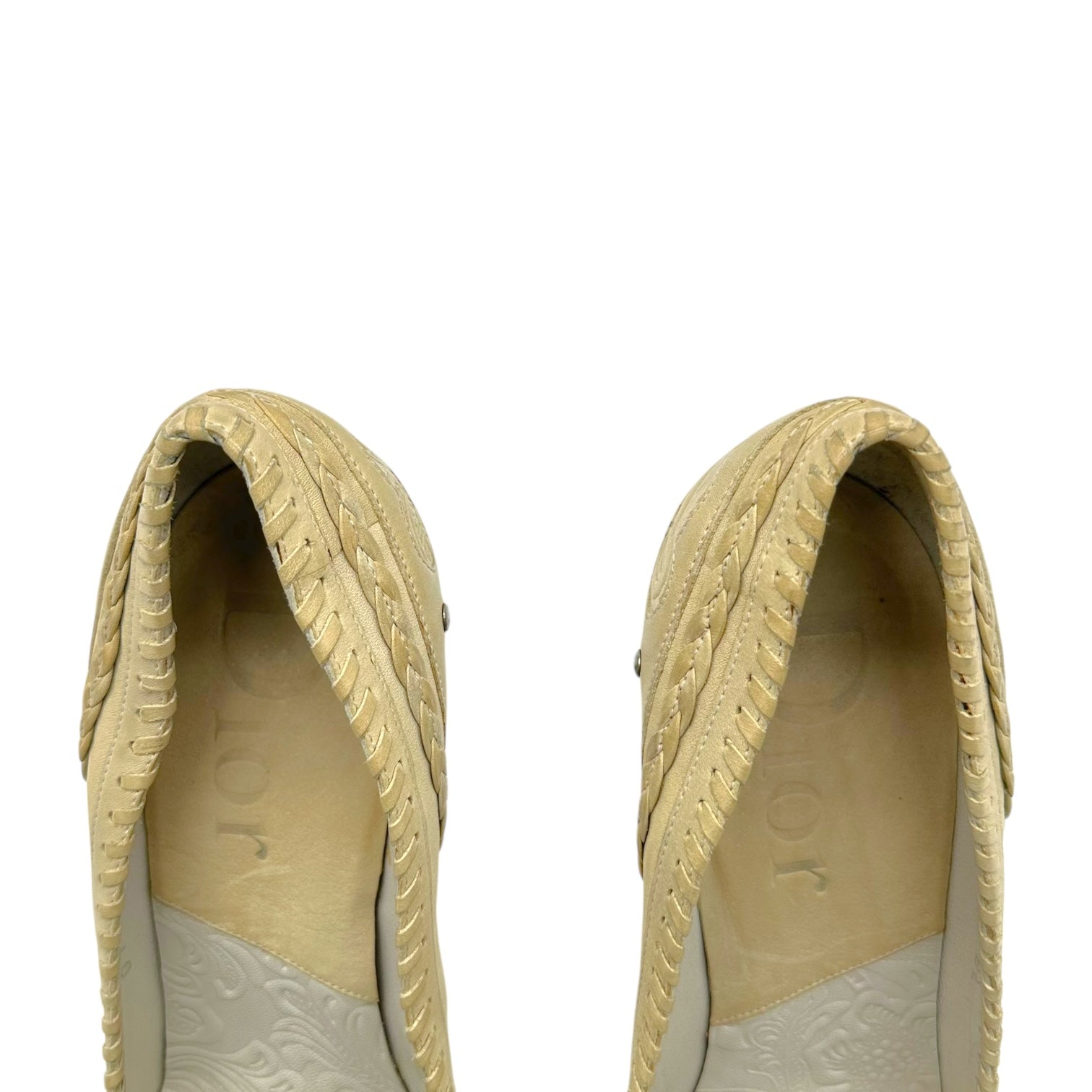 Christian Dior Dior Beige Leather & Elephant Tusk Heels - Outfit Repeater