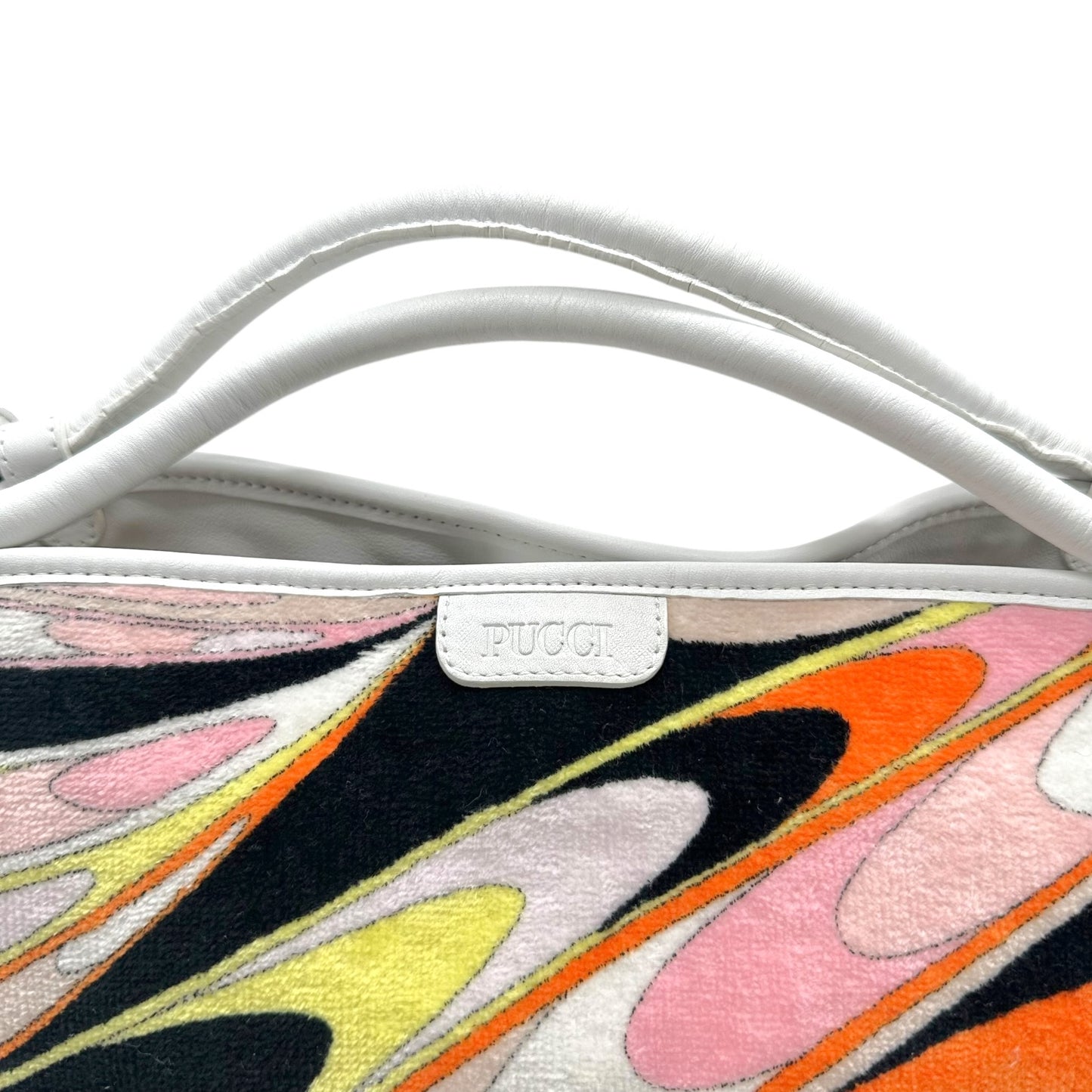 Emilio Pucci Multicolor Printed Terry Mini Tote Handbag