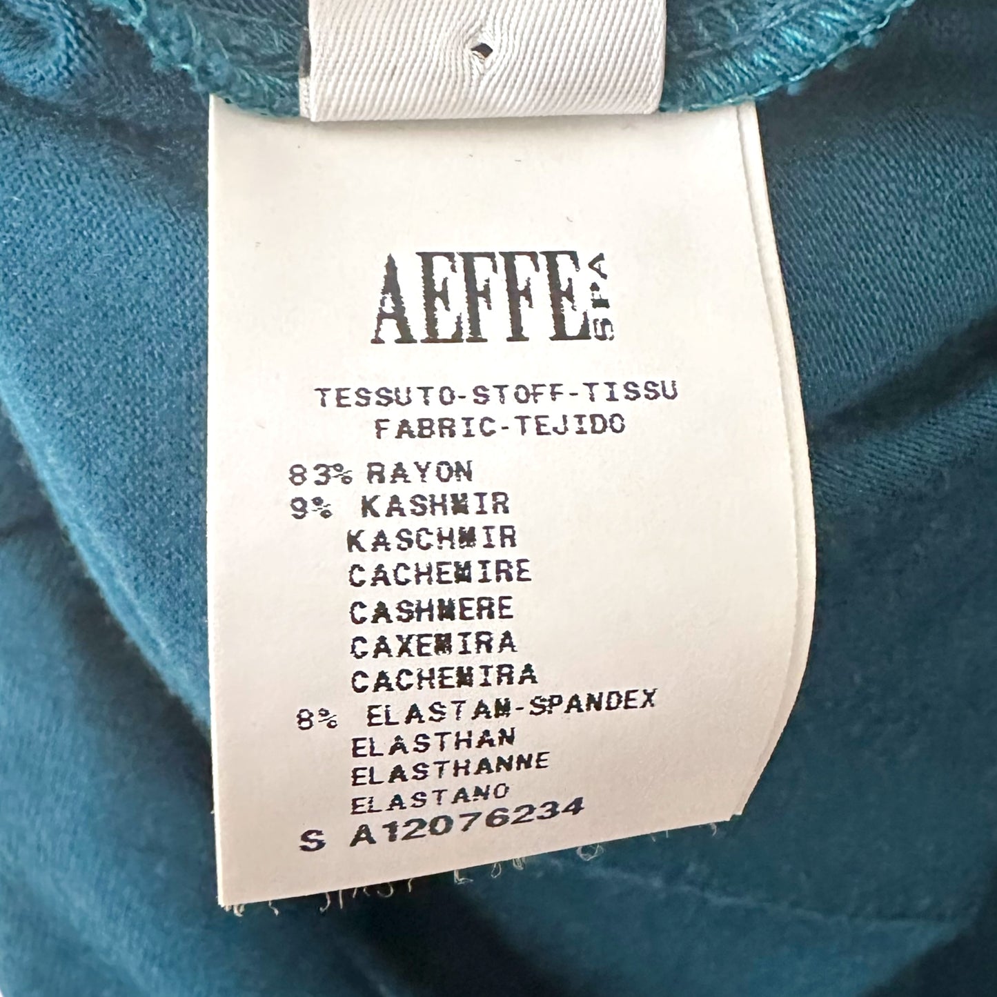 Jean Paul Gaultier Teal Blue Cowl Neck Longsleeve Top