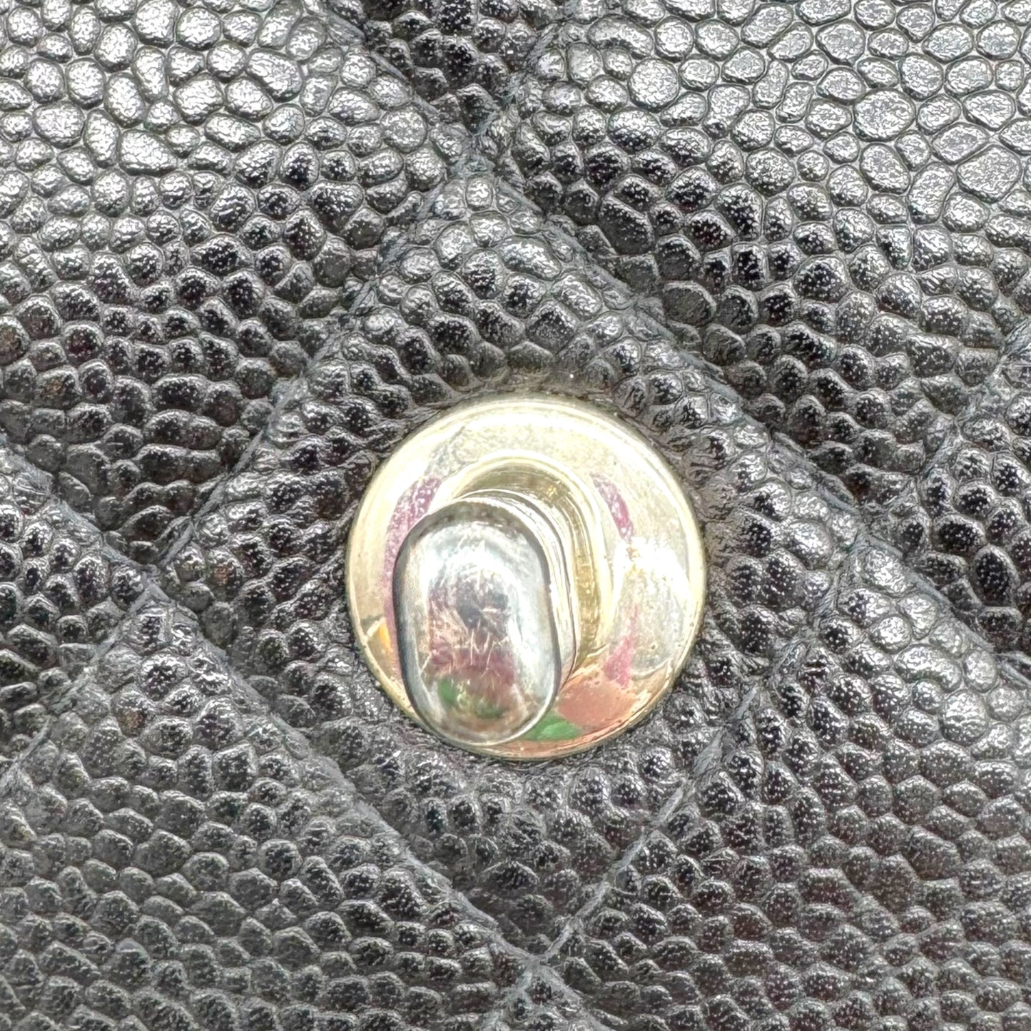Chanel Black Caviar Leather Medium Flap Bag