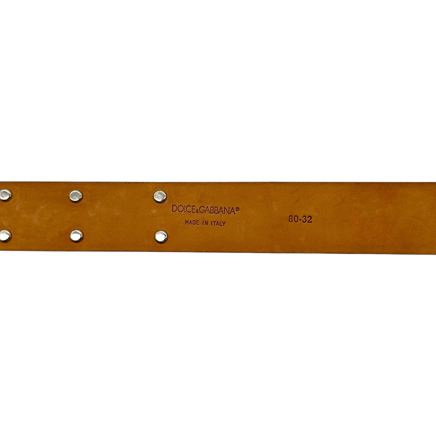 Dolce & Gabbana Yellow Python Studded Logo Belt