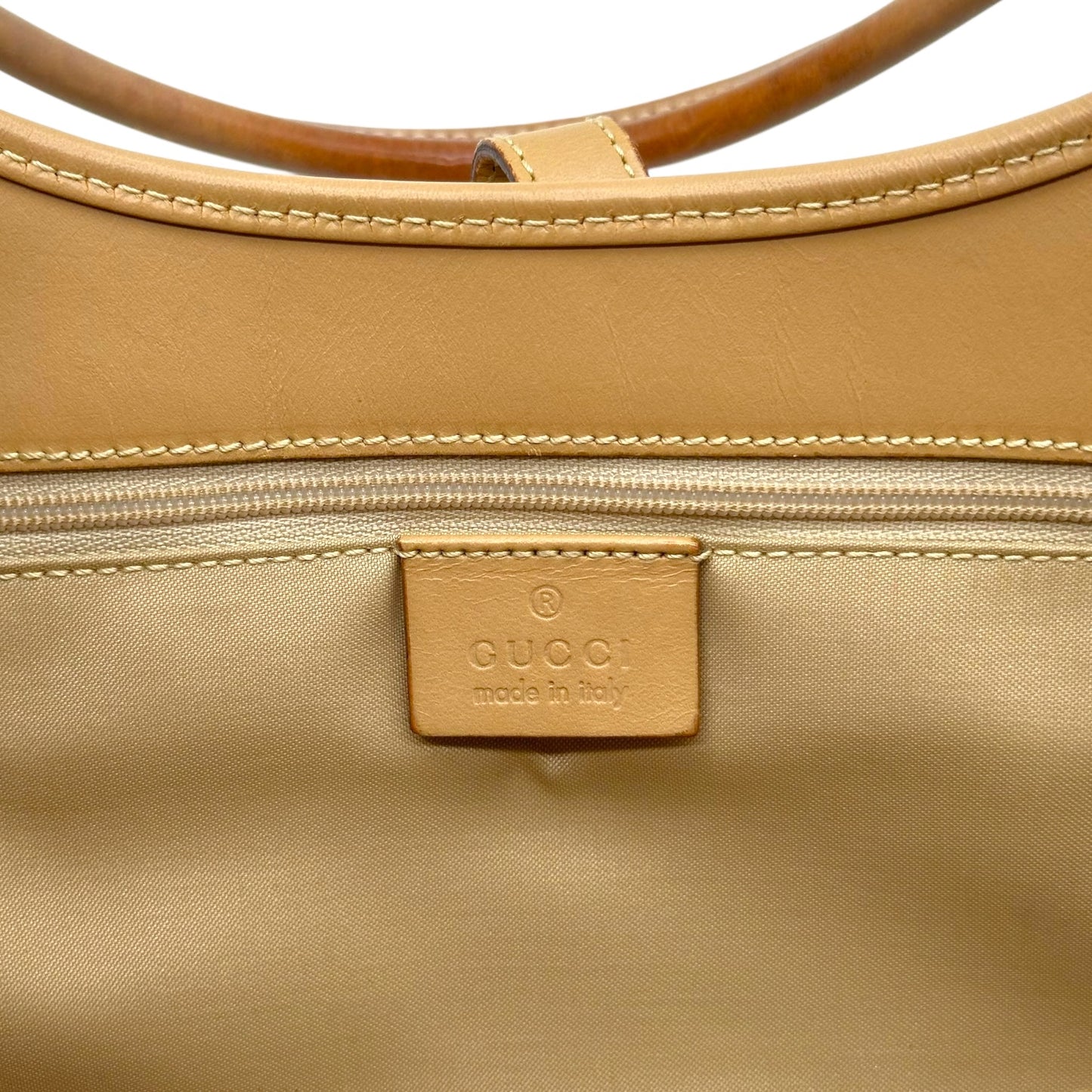 Gucci Tan XL Monogram Mini Jackie Bag