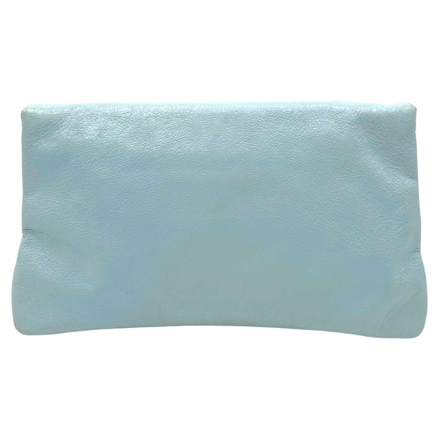 Balenciaga City Clutch Bag Light Blue Gold Hardware