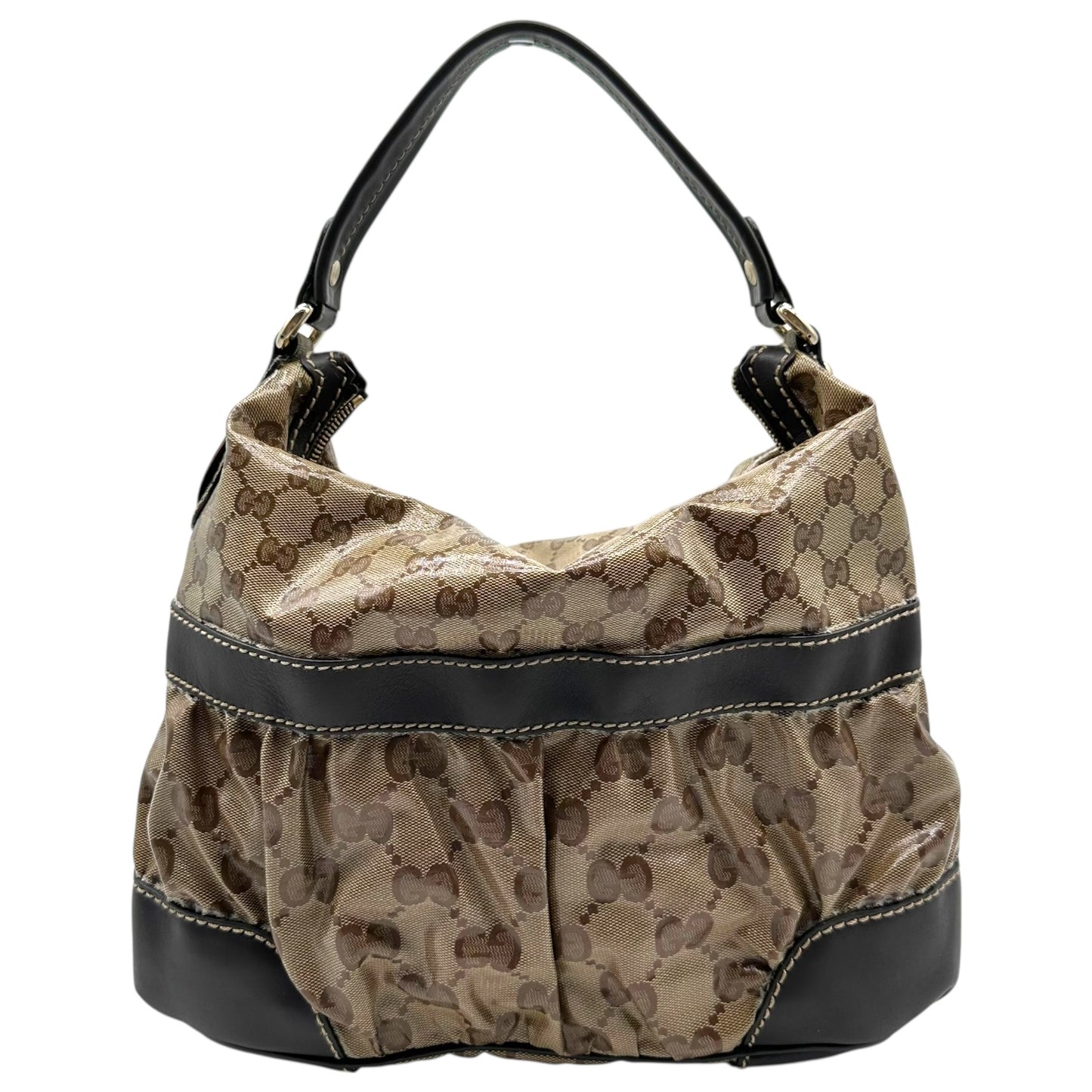 Gucci Coated Monogram Canvas Mini Hobo Bag