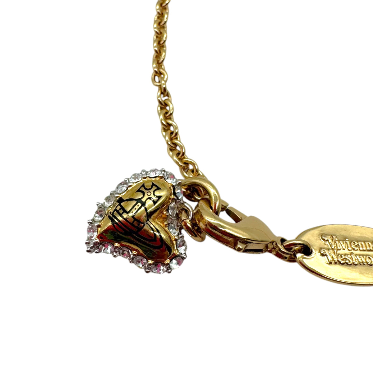 Vivienne Westwood Heart Logo Bracelet Rose Gold