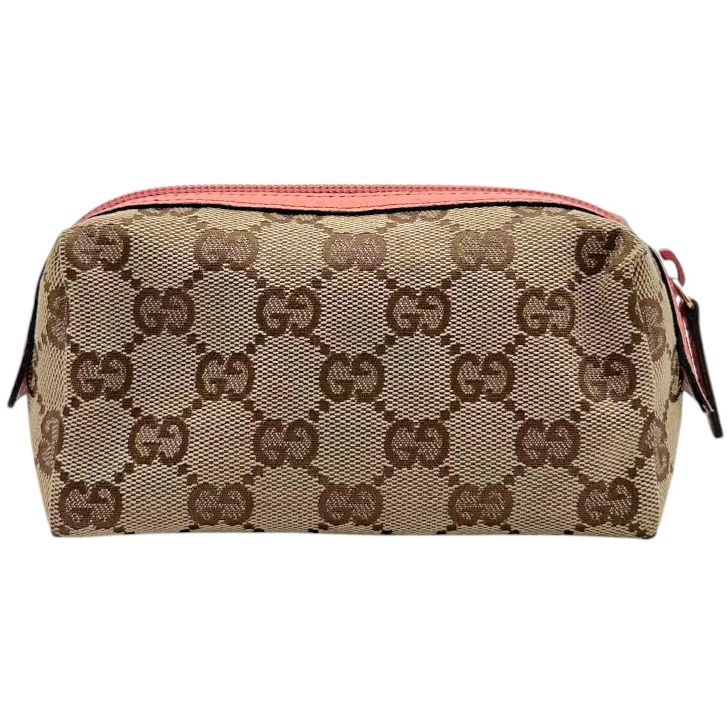 Gucci Small Cosmetic Pouch Pink Tan Monogram