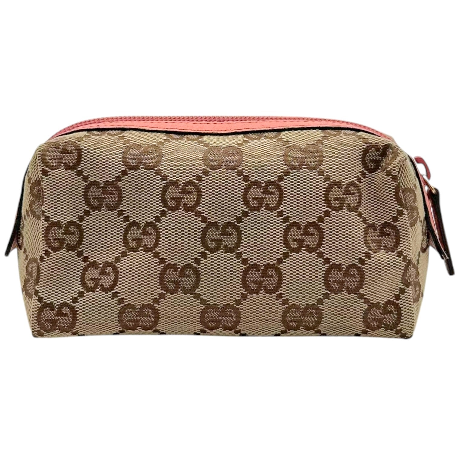 Gucci Small Cosmetic Pouch Pink Tan Monogram