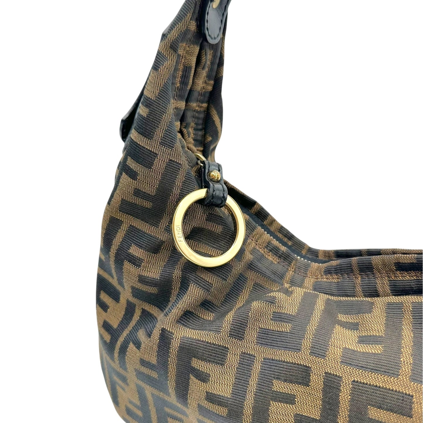 Fendi Brown Zucca Monogram Hobo Shoulder Bag