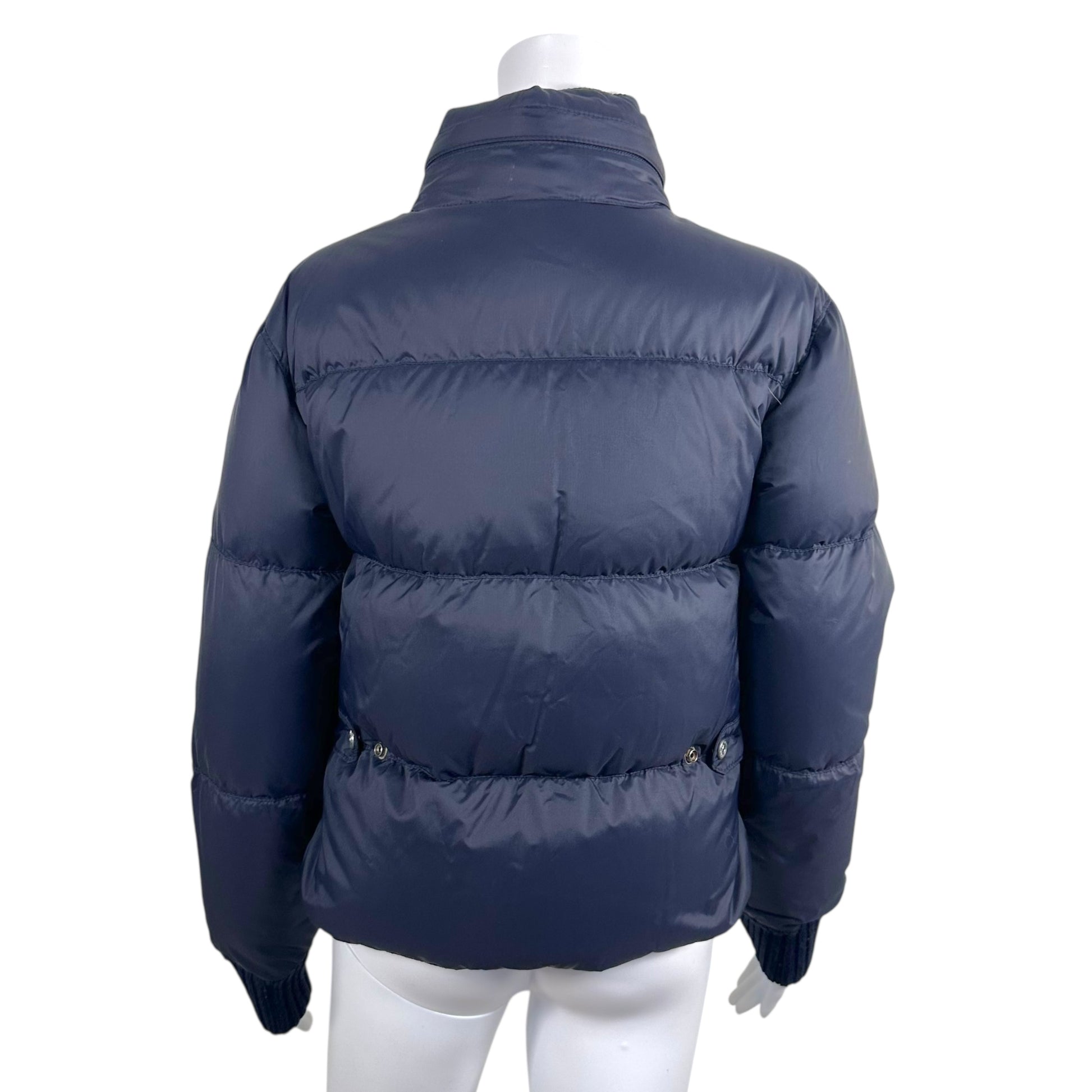 Dsquared2 Navy Blue Logo Patch Down Fill Bomber Puffer - Outfit Repeater