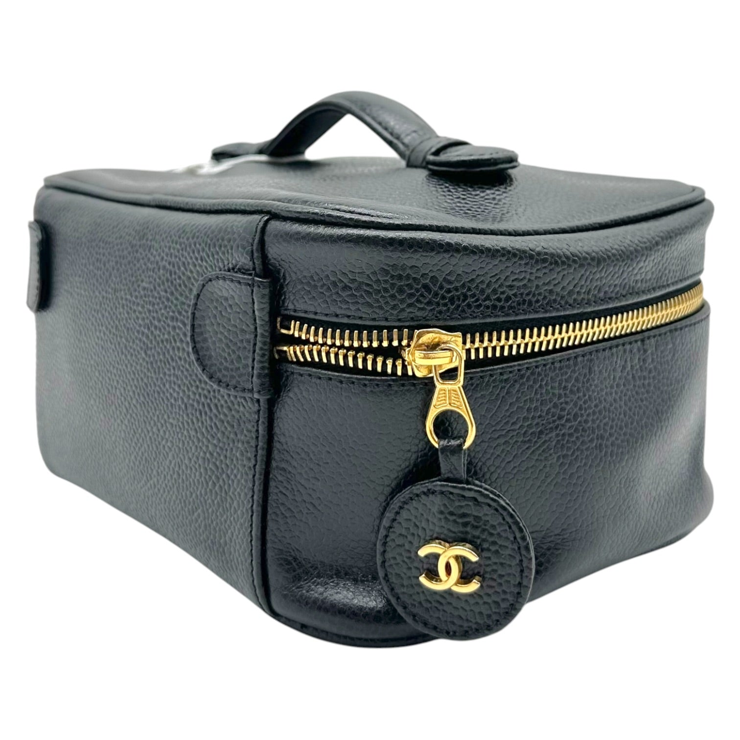 Chanel Black Caviar Leather Vanity Bag