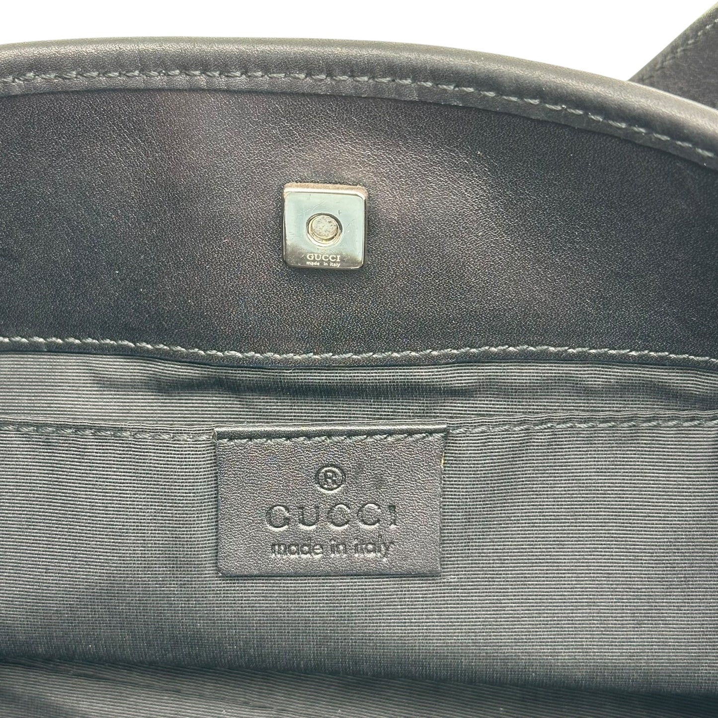 Gucci Gray Denim Monogram East West Mini Tote Bag
