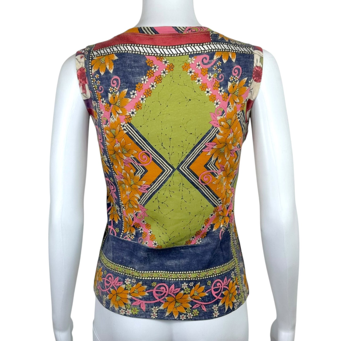 Christian Dior Multicolor Floral Print Tank Top
