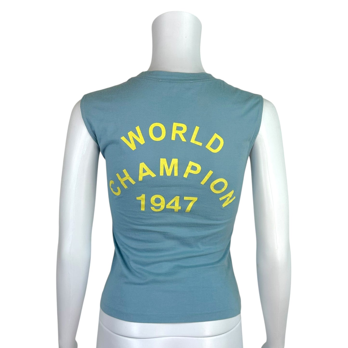 Christian Dior Light Blue Yellow Tank Top