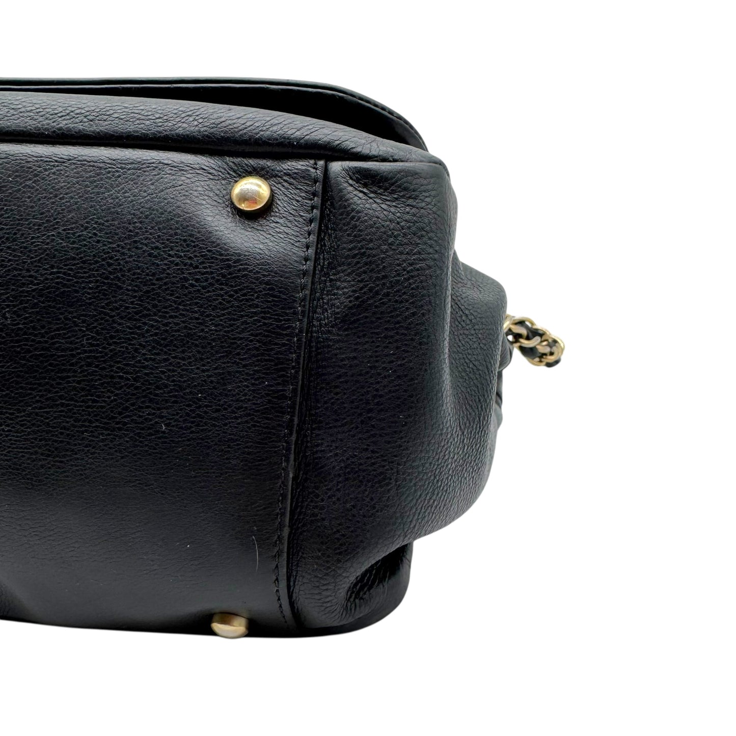 Chanel Black Studded CC Logo Accordion Shoulder Bag 2008-09 - Outfit Repeater