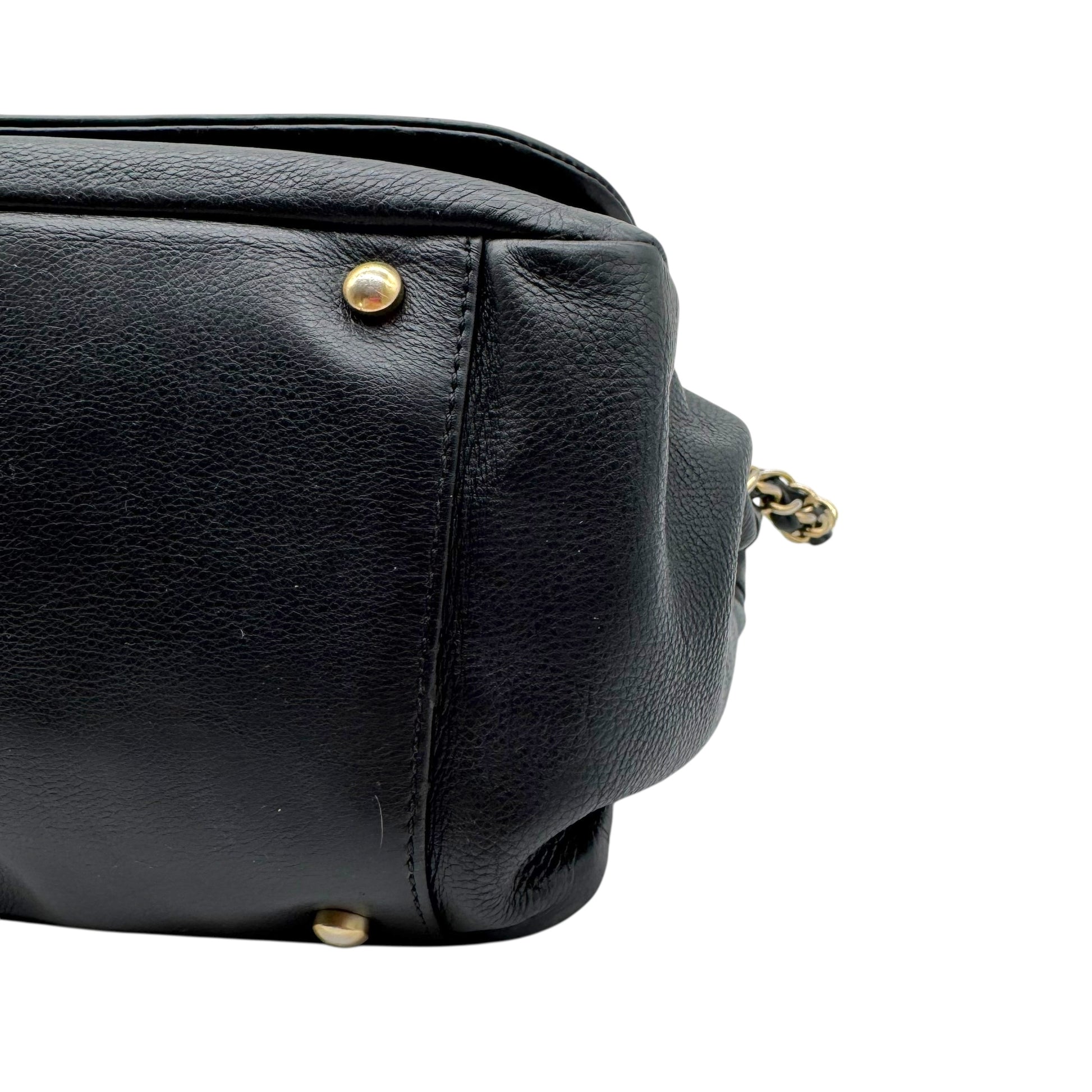 Chanel Black Studded CC Logo Accordion Shoulder Bag 2008-09 - Outfit Repeater