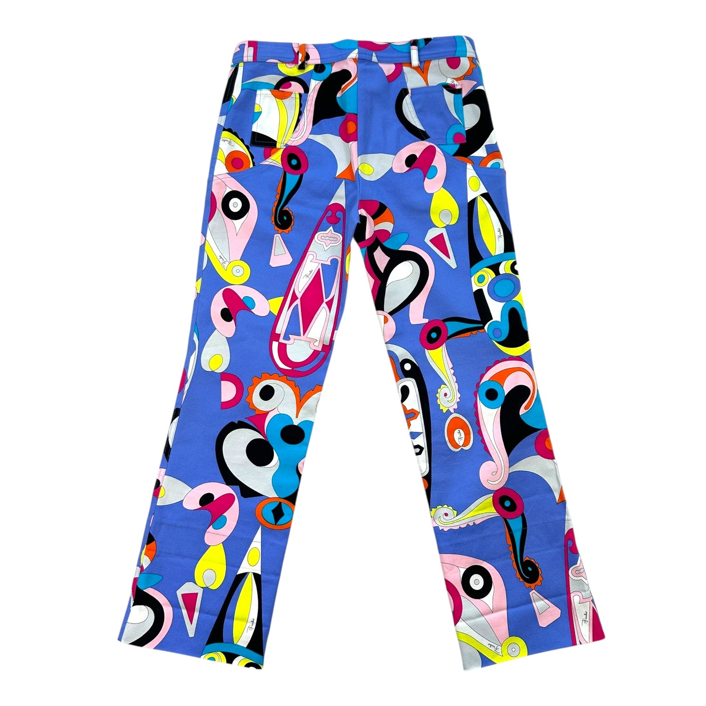 Emilio Pucci Purple Multicolor Printed Capri Pants