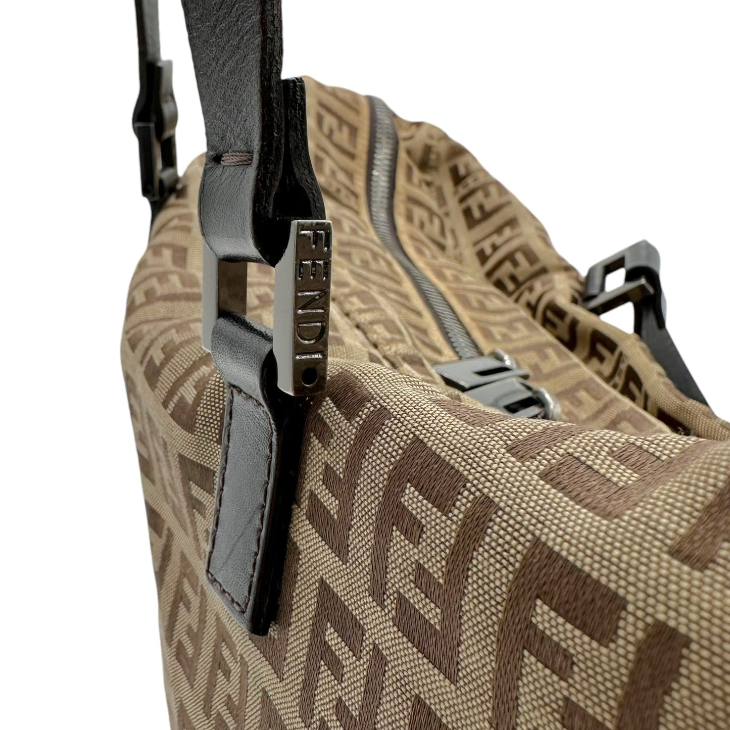 Fendi Tan Zucca Monogram Zippered Tote Bag - Outfit Repeater