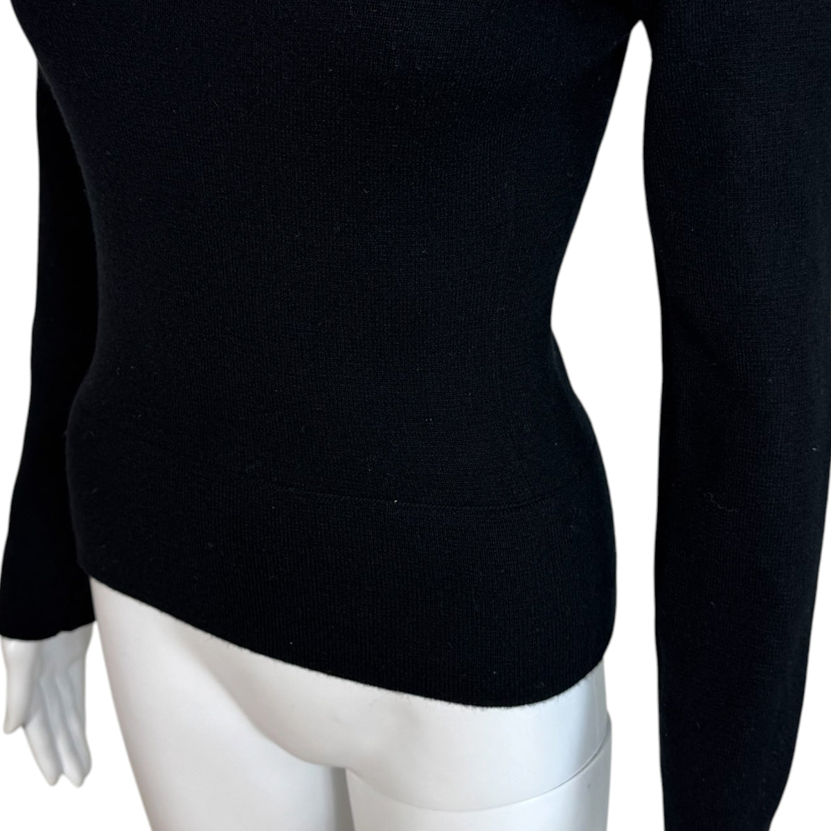 Louis Vuitton Black Cashmere & White Mink Sweater
