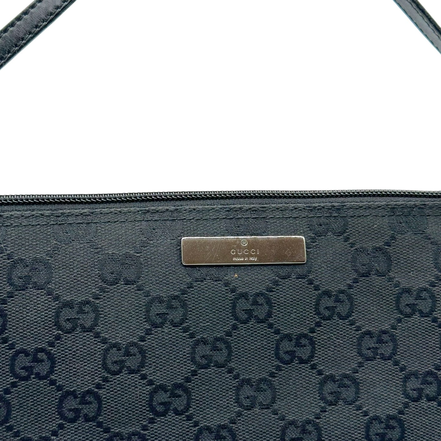Gucci Black Monogram Canvas Boat Pochette Mini Bag
