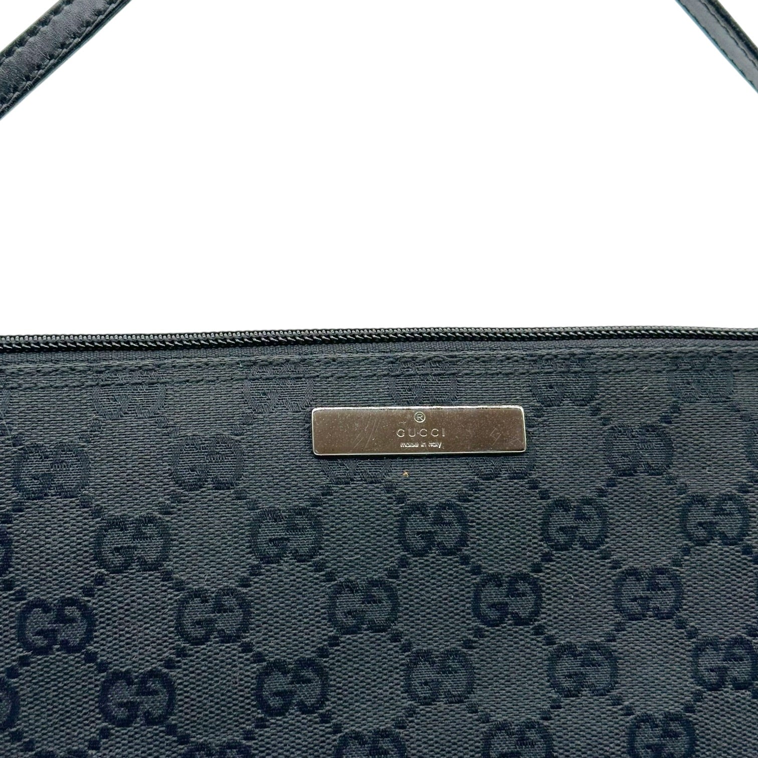 Gucci Black Monogram Canvas Boat Pochette Mini Bag