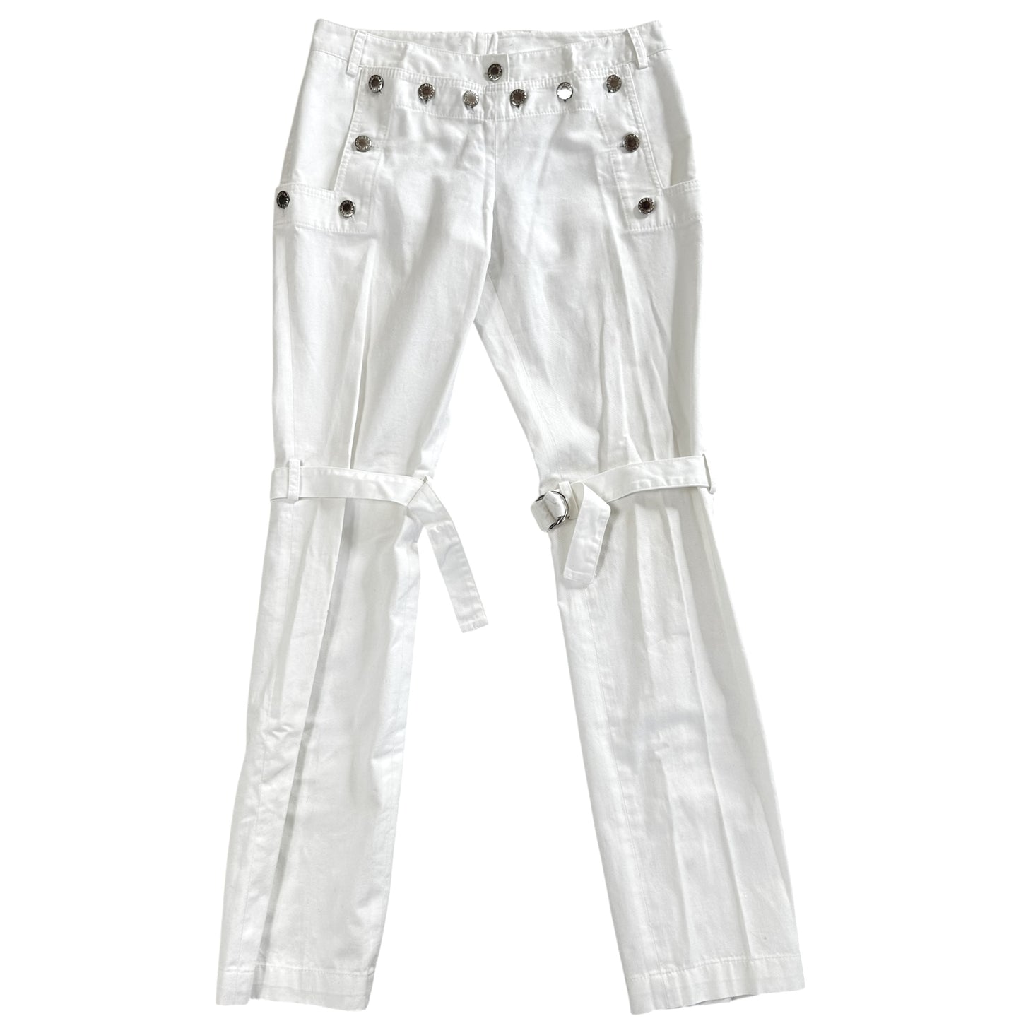 Dolce & Gabbana Spring 2003 White Love & Sexy Sailor Bondage Pants - Outfit Repeater