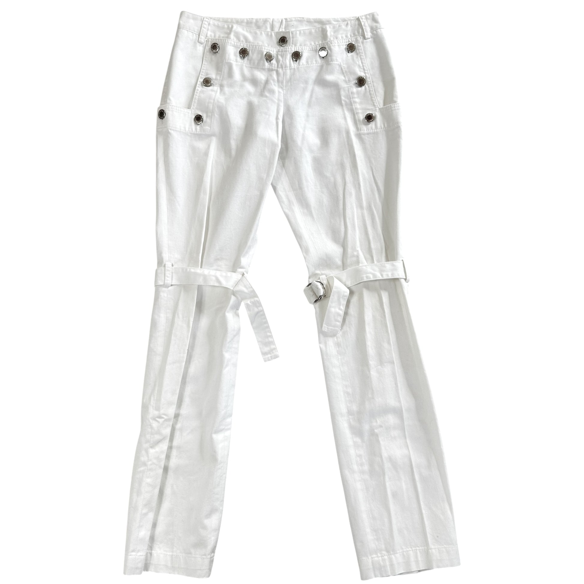 Dolce & Gabbana Spring 2003 White Love & Sexy Sailor Bondage Pants - Outfit Repeater