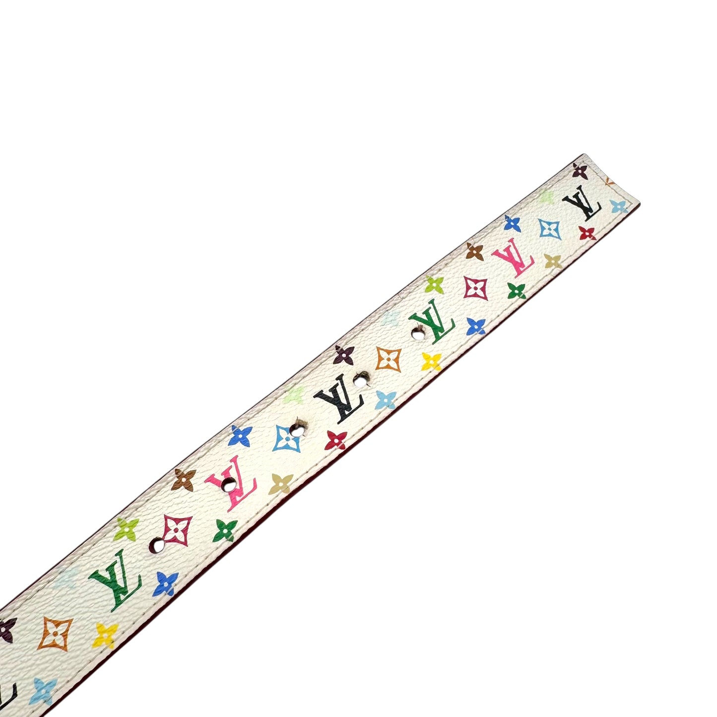 Louis Vuitton White Murakami Multicolor Monogram Belt - Outfit Repeater