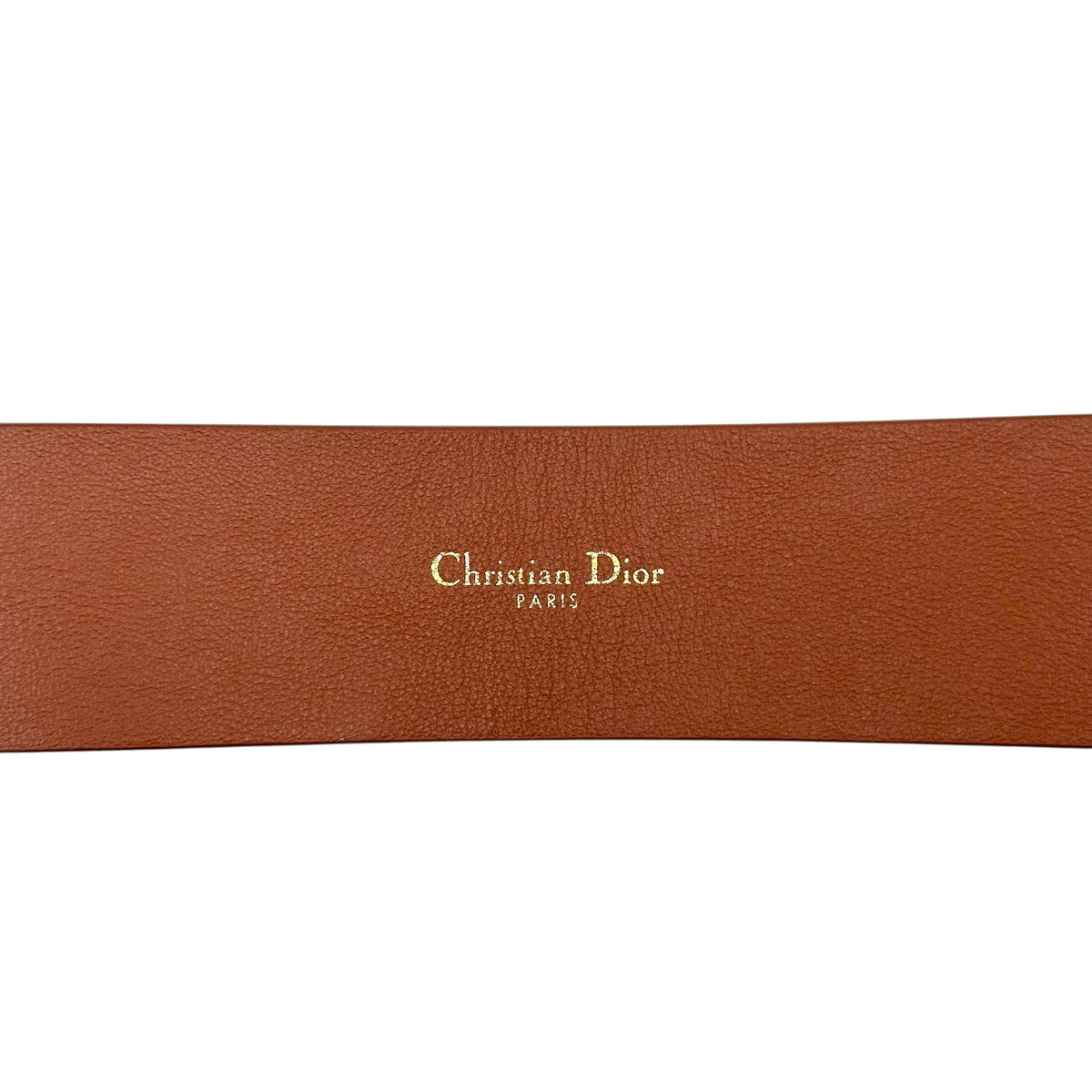 Christian Dior Leather Gold CD Logo Waist Belt
