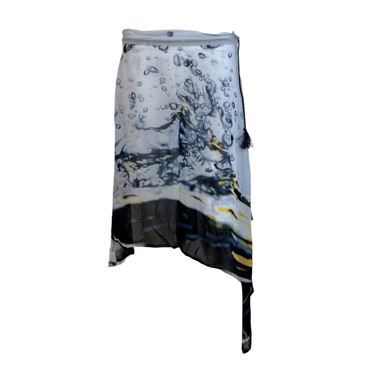 Yojhi Yamamoto Y's Water Print Asymmetrical Skirt