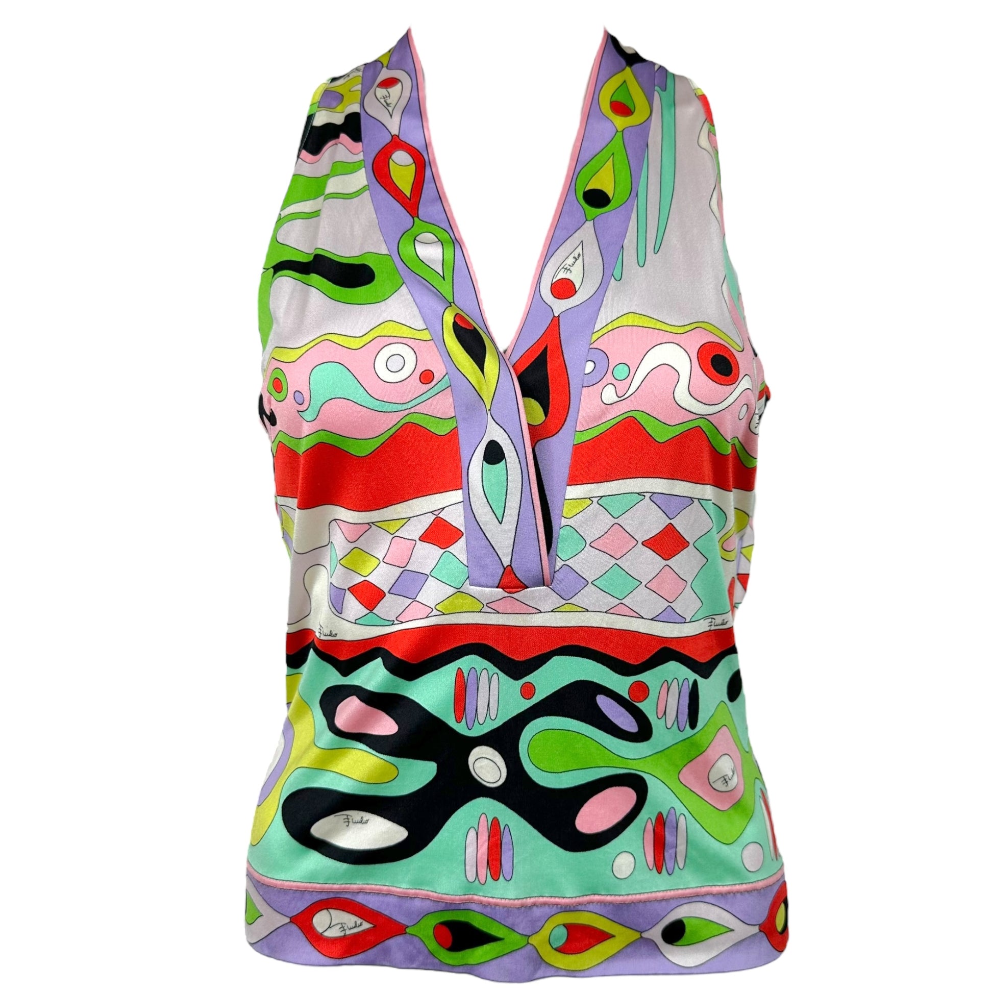 Emilio Pucci Multicolor V-Neck Tank - Outfit Repeater