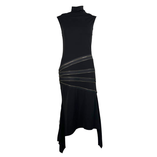 Jean Paul Gaultier Black Multi-Zipper Midi Dress