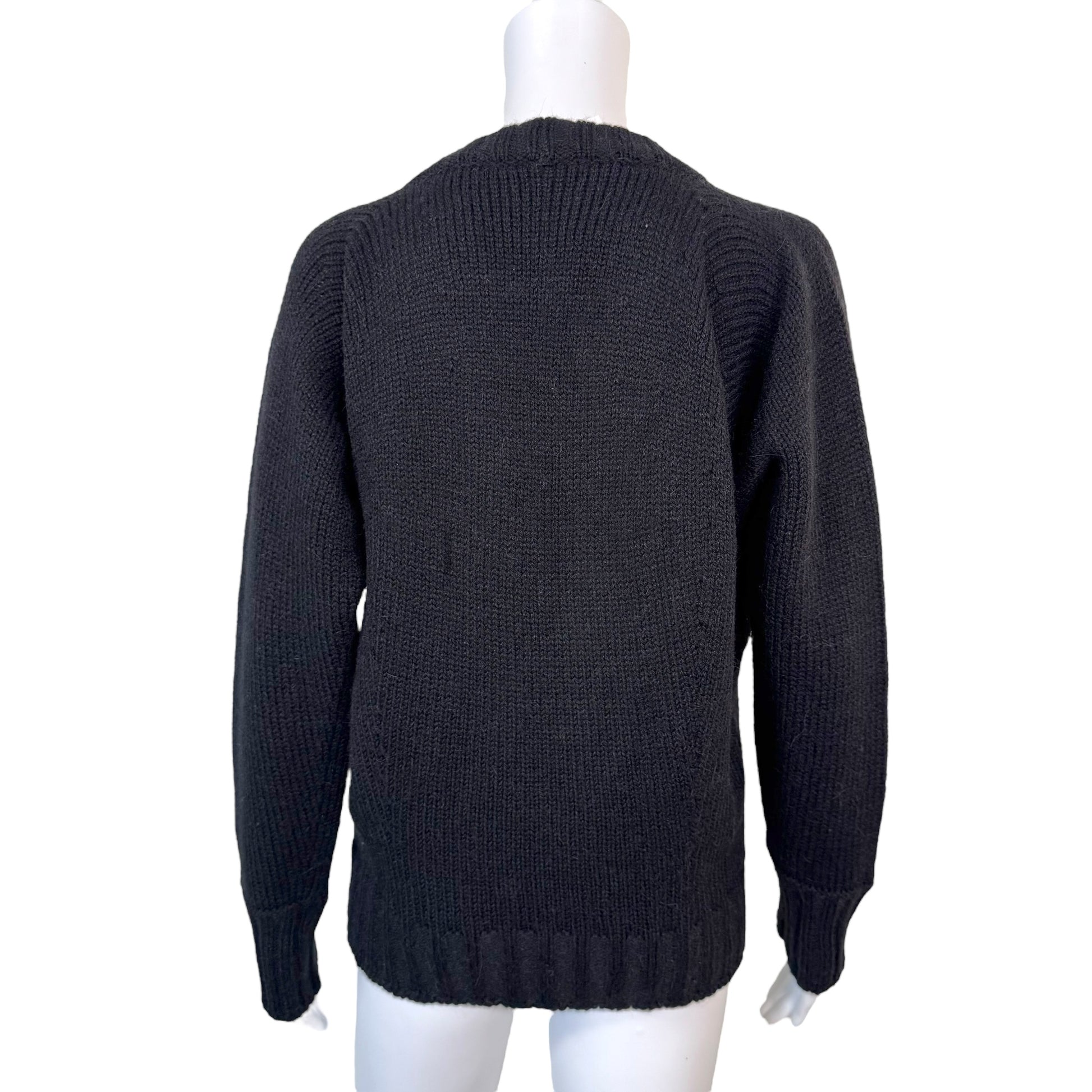 Dolce & Gabbana Black Wool Safety Pin Brooch Cardigan - Outfit Repeater