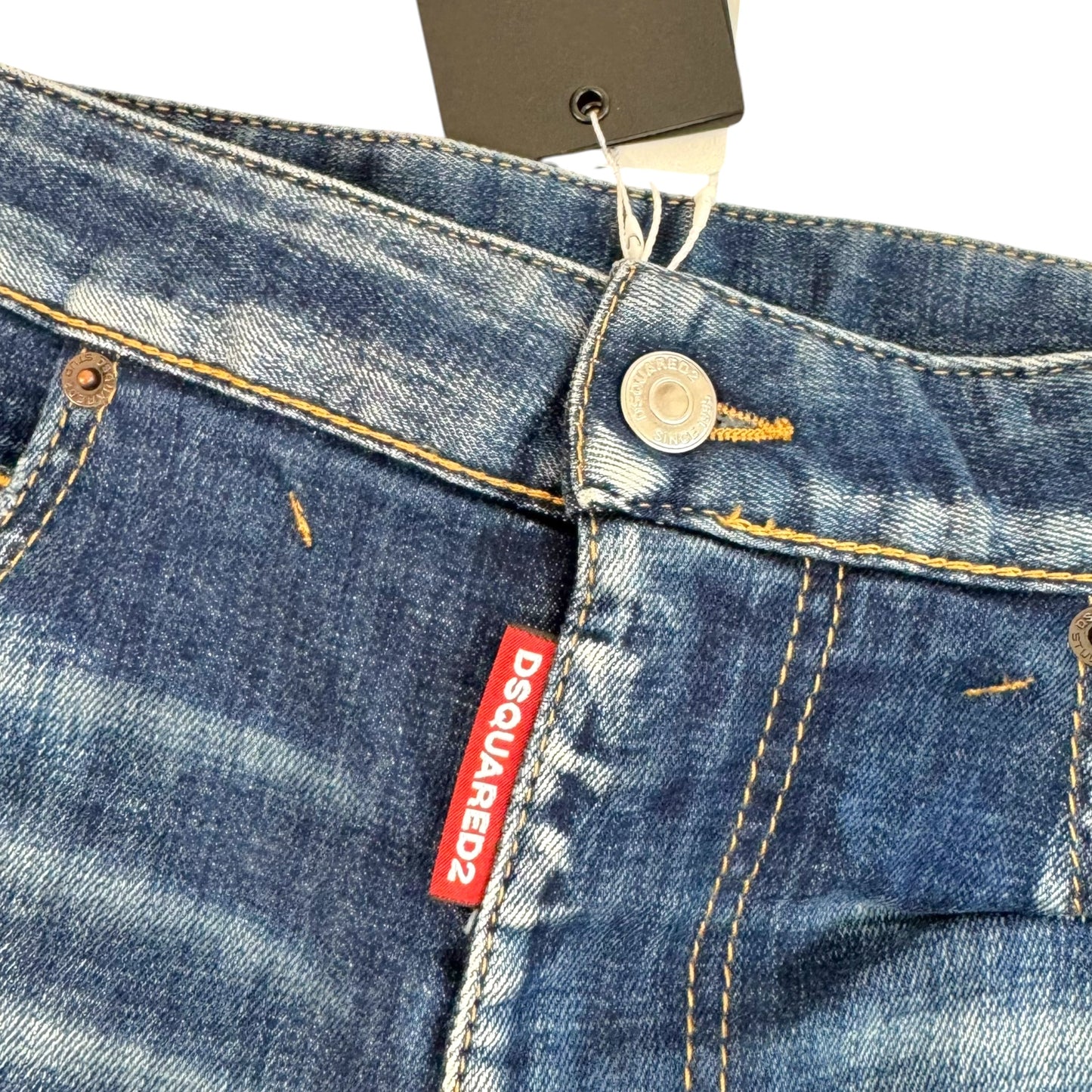 Dsquared2 Micro Mini Denim Shorts Dark Blue XS