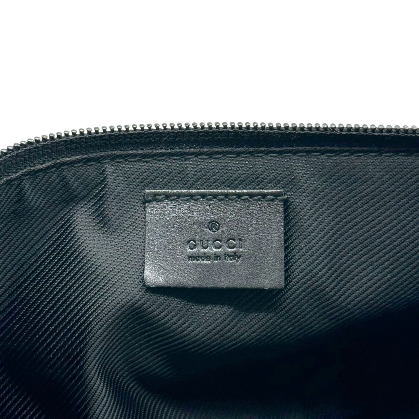 Gucci Black Monogram Canvas Boat Pochette Mini Bag