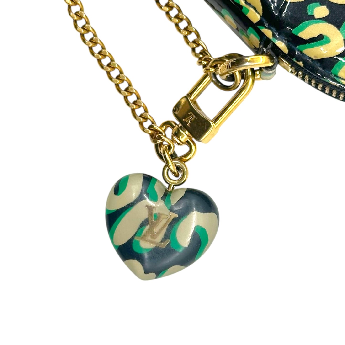 Louis Vuitton Leopard Print Vernis Heart Coin Purse