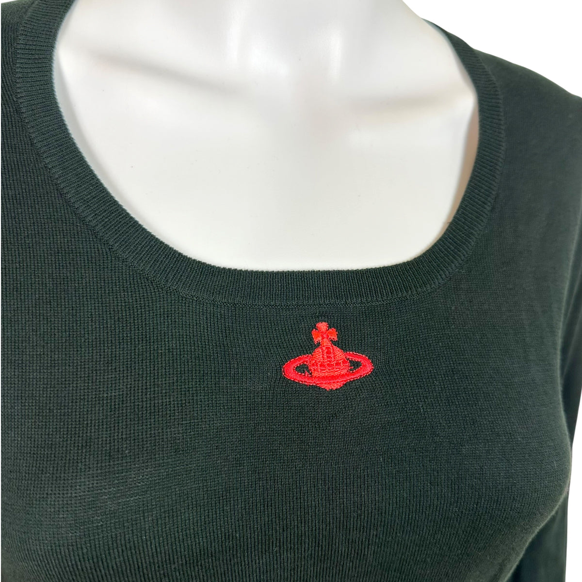 Vivienne Westwood Black Knit Cropped Longsleeve Sweater