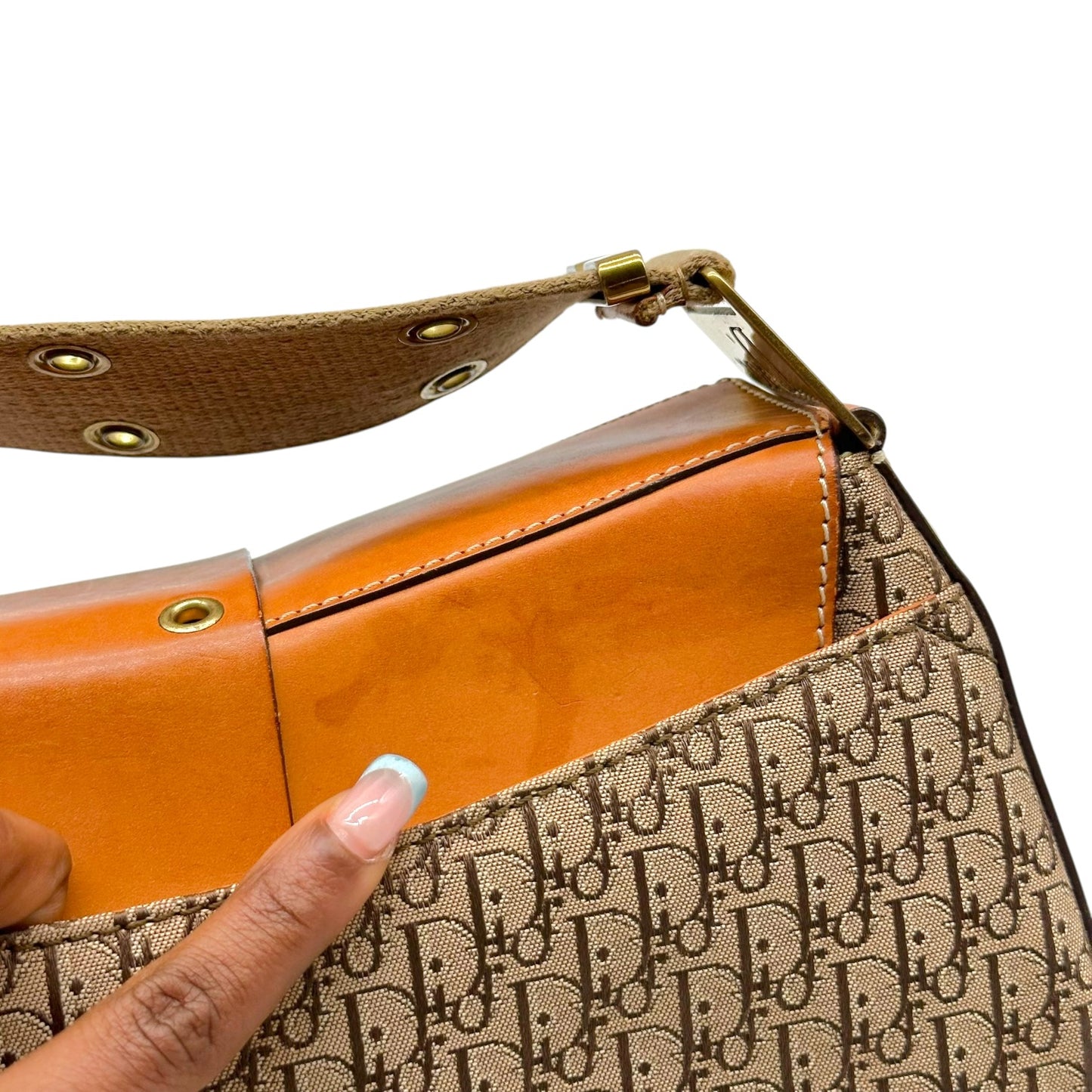 Christian Dior Trotter Monogram Tan Columbus Bag