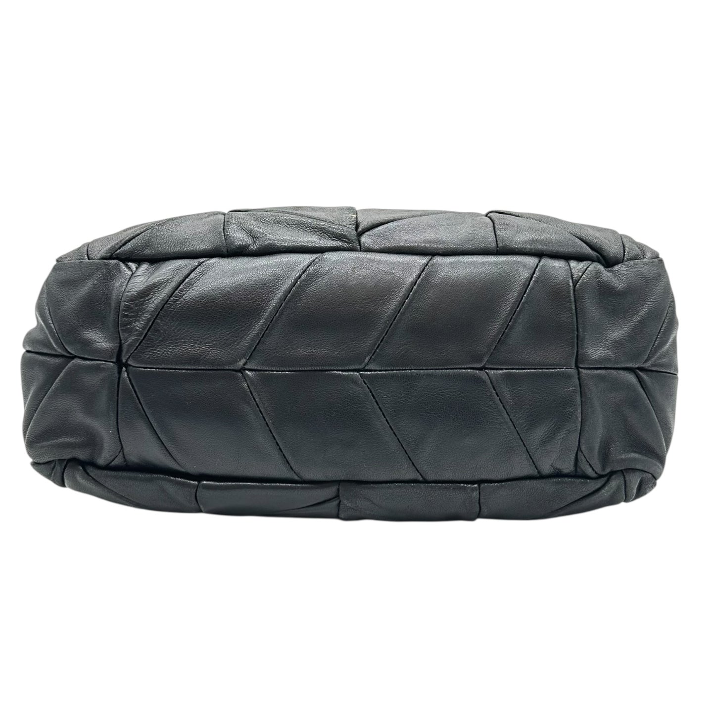 Miu Miu Black Quilted Leather & Gold Handles 2-Way Crossbody Clutch Bag