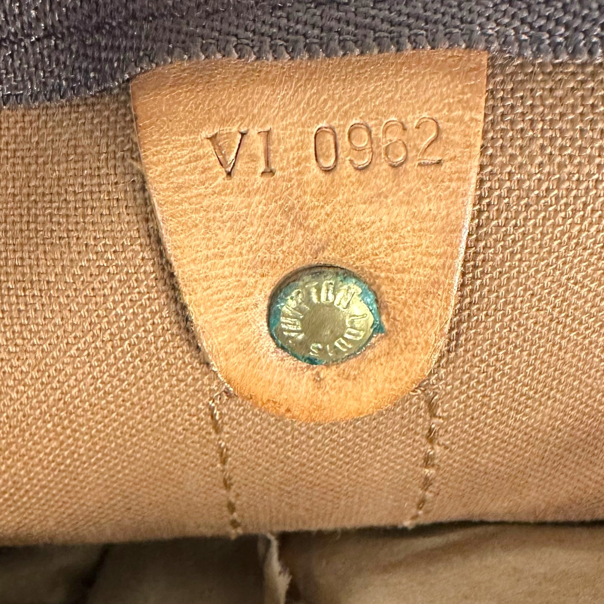 Louis Vuitton Monogram Duffle Bag Brown Leather