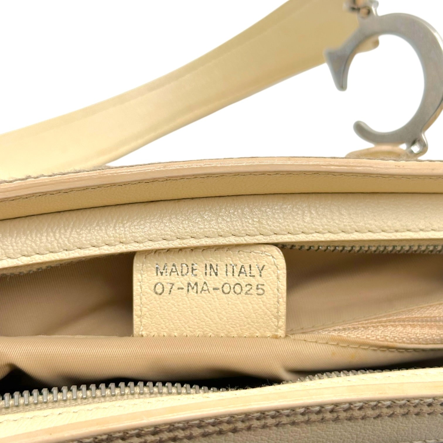 Christian Dior Ivory Floral Embroidered Bowler Bag