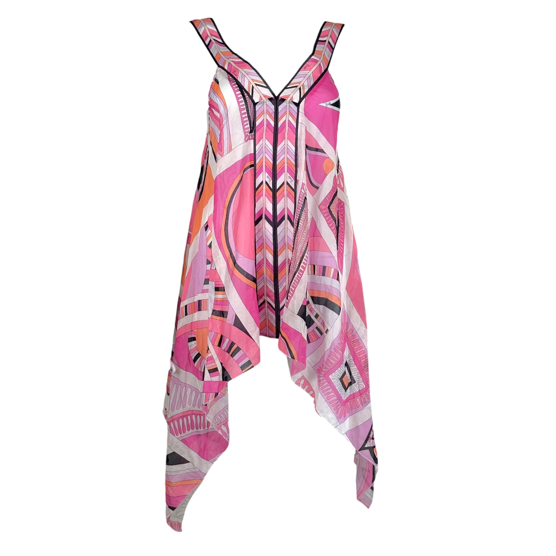 Emilio Pucci Pink Printed Silk Blouse Tank