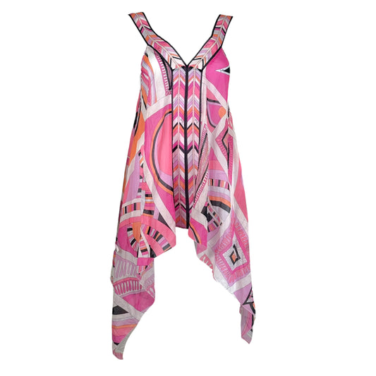 Emilio Pucci Pink Printed Flowy Silk Blouse Tank