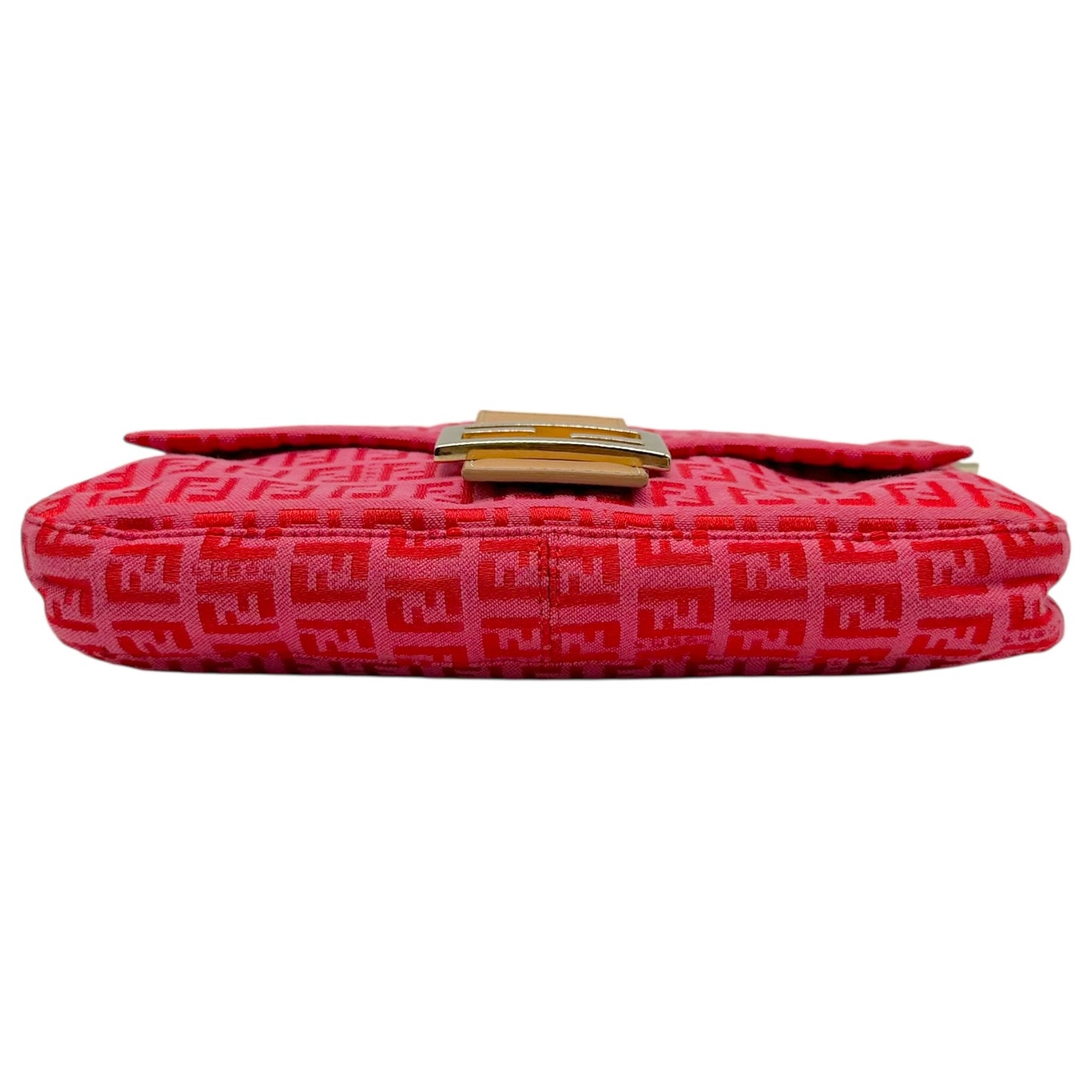 Fendi Baguette Bag Pink Red Zucchino Monogram