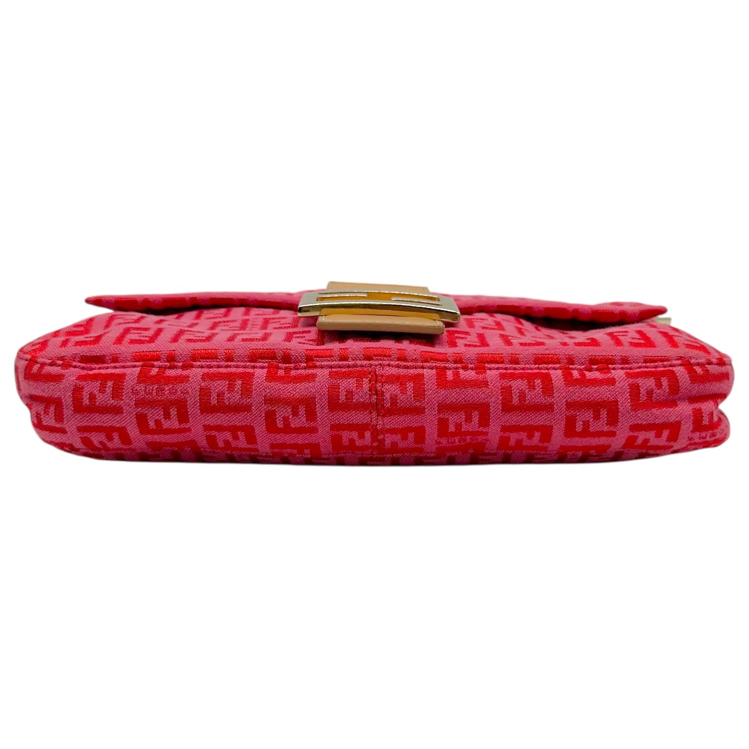 Fendi Baguette Bag Pink Red Zucchino Monogram